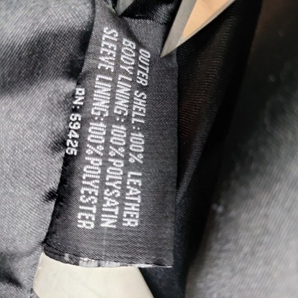 Vintage Wilson Black Leather Motorcycle Jacket Open Road Mens Medium - Picture 12 of 16